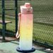1000ml gradient color large capacity plastic water cup frosted outdoor gym sports water bottle_maomaolike.com