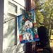 White Toy Poodle Christmas Reindeer House Flag Large Porch Sleeve Pole Decorative Outside Yard Banner Artwork Wall Hanging, Polyester, House Size, Multicolor_maomaolike.com