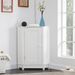 Bathroom Cabinet Triangle Corner Storage Cabinet With Adjustable Shelf Modern Style MDF Board_maomaolike.com