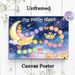 Princess Potty Chart Painting Poster, Dreamy Watercolor Starry Night Scene Poster, Practical Tool For Tracking Potty Training Progress, Ideal For_maomaolike.com