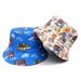 Hot Sale Bocca Cartoon Elephant Bucket Hat Animal Pattern Printing Fisherman Hats Graffiti Double Sides Panama Cap Men Women_maomaolike.com