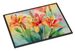 Lilies In Watercolor Doormat Front Door Mat Indoor Outdoor Rugs For Entryway, Non Slip Washable Low Pile, 24H X 36W_maomaolike.com