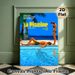 Swimming Pool Themed Movie Painting Poster, Vibrant Retro Cinematic Scene Poster, Stylish Vintage Film Artwork Suitable For Home Theater, Living Room_maomaolike.com