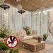 Outdoor Pergola Sheer Curtain Mosquito Net,Breathable Privacy Shade Screen For Patio Gazebo Garden CanopyWindproof Anti-Bug Pergola Side Drape Curtain_maomaolike.com