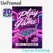 Table Football Themed Painting Poster, Neon Cyber-style Vibrant Table Football Scene Poster, Eye-catching Gaming Decor Ideal For Game Rooms And_maomaolike.com