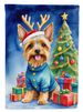 Silky Terrier Christmas Reindeer House Flag Large Porch Sleeve Pole Decorative Outside Yard Banner Artwork Wall Hanging, Polyester, House Size, Multicolor_maomaolike.com