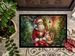 Chihuahua And Santa Claus Doormat Front Door Mat Indoor Outdoor Rugs For Entryway, Non Slip Washable Low Pile, 24H X 36W_maomaolike.com