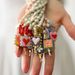 European And American French White Turquoise Bead Necklace, Heart-shaped Glass Pendant, Sweet Sweater Chain_maomaolike.com