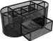Basics Mesh Desk Office Organizer, Black, 9.25" X 4.53" X 3.94"_maomaolike.com