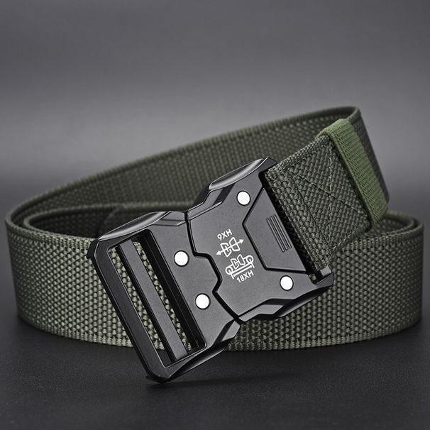 HOT Men Army Hunting Outdoor Mountaineering Multifunctional Tactical Nylon Canvas Trouser Belt Plastic Buckle_maomaolike.com