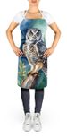 Northern Hawk Owl Apron Cooking Kitchen Server Baking Crafts Gardening For Adult Women Men, Unisex, Large, Multicolor_maomaolike.com