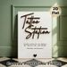 Tattoo Station Themed Painting Poster, Sleek Black Raised Script With Heart Accent Poster, Unique Tattoo Studio-inspired Decor Ideal For Tattoo Shops_maomaolike.com