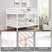 Full Over Full Bunk Bed With Ladder,Wooden Bunk Bed With High Guardrail And Ladder For Kids, Teens, Dorm Rooms, And Guest Rooms,No Box Spring Needed,White_maomaolike.com
