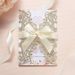 Glitter Floral Laser Cut Wedding Invitation Cards With Envelope Blank Inner Sheet And Ribbon For Wedding Engagement Bridal Shower Party Invite_maomaolike.com