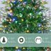 6FT Pre-Lit Aspen Fir Artificial Christmas Tree With Wreath & Garland,Grass Green Xmas Tree With 380 Multi-Color LED Lights, 11 Lighting Modes, 861 PE Branch Tips, For Indoor Holiday Decor_maomaolike.com
