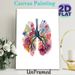 Floral Lung Painting Poster, Delicate Watercolor Floral Human Lung Shaped Poster, Unique Artistic Decor Ideal For Home, Clinic And Office_maomaolike.com