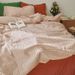 Wholesale INS Japanese Mixed Small Plaid Pure Four-Piece All-Cotton Simple Nordic Style Washed Cotton Solid Color 4-Piece Set_maomaolike.com