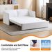 Adult Sleeper Chair Bed, 3-in-1 Convertible Sofa Chair Bed Pull-out Sofa Bed, Convenient Folding Tray Table With USB And Type-C Charging Ports Modern Loveseat For Living Room,WHITE,Fabric_maomaolike.com