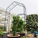 Metal Garden Arch L56.3'' X W16.93'' X H94.5'' Climbing Plants Support Rose Arch Outdoor Black_maomaolike.com