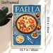 Paella Themed Painting Poster, Vibrant Retro Spanish Cuisine Scene Poster, Appealing Food Artwork To Enhance Dining Ambiance, Ideal For Kitchen And_maomaolike.com