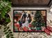 Cavalier Spaniel Cozy Christmas Doormat Front Door Mat Indoor Outdoor Rugs For Entryway, Non Slip Washable Low Pile, 24H X 36W_maomaolike.com