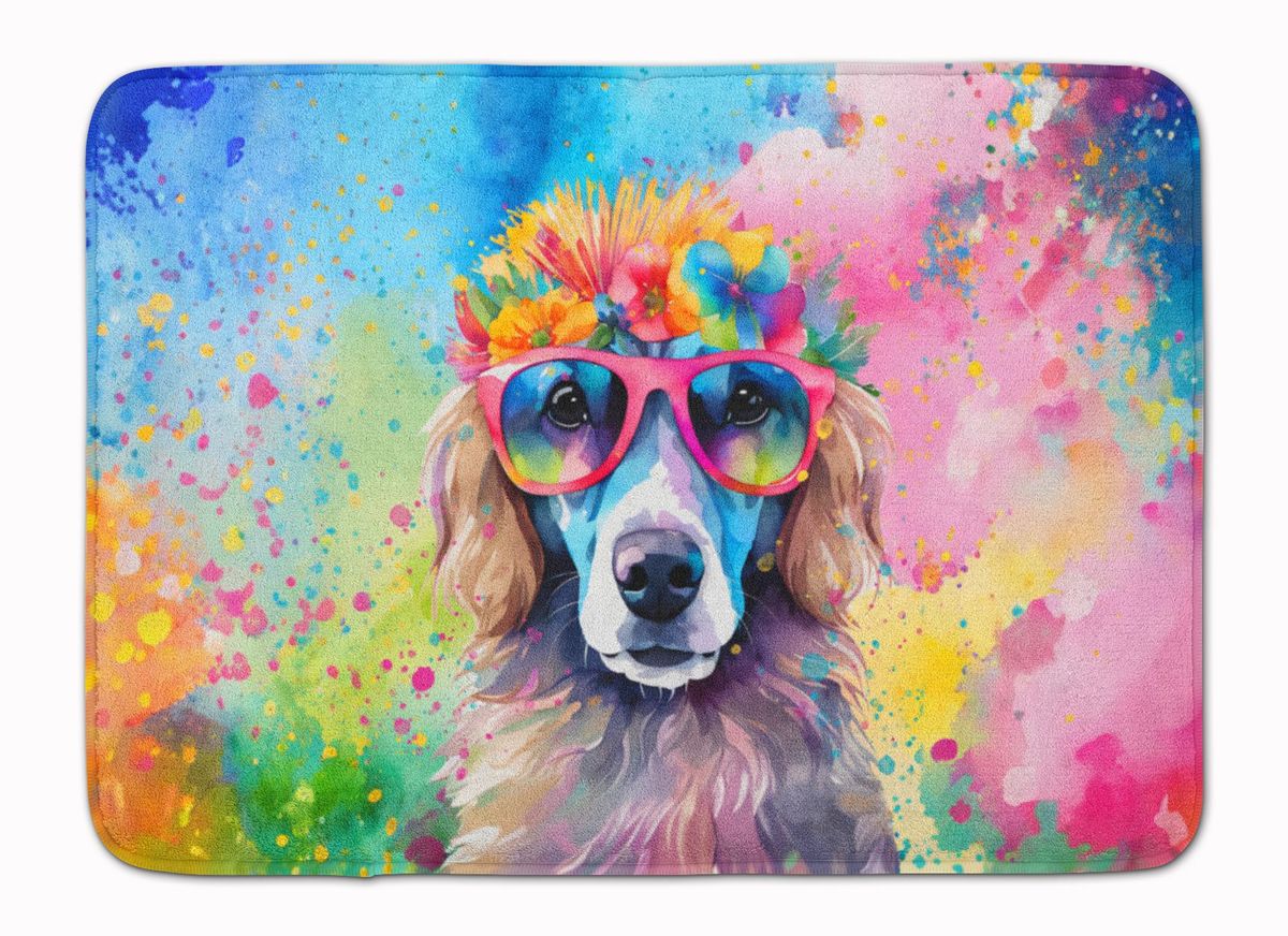 Poodle Hippie Dawg Memory Foam Kitchen Mat Machine Washable Anti-Fatigue Mat Cushion Comfort Bath Mat Or Kitchen Rug_maomaolike.com