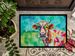 Hippie Animal Cow Doormat Front Door Mat Indoor Outdoor Rugs For Entryway, Non Slip Washable Low Pile, 24H X 36W_maomaolike.com