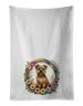 Norfolk Terrier And Flowers Kitchen Towel Set Of 2 White Dish Towels Decorative Bathroom Hand Towel For Hand, Face, Hair, Yoga, Tea, Dishcloth, 19 X 28", White_maomaolike.com