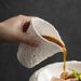 Rock Pattern Steak White Ceramic Jug Sauce Coffee Small Pot Milk Jar Mixing Cup_maomaolike.com