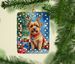 Norfolk Terrier Christmas Reindeer Porcelain Ornament Christmas Tree Hanging Decorations For Home Christmas Holiday, Rectangle, Gift, Multicolor_maomaolike.com