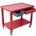 Transmission Teardown Work Station 1/2 Ton Capacity Sloping Drain Table Locking Drawer Removable Drain Basin Full-Width Lower Shelf Four 4-Inch Caster Wheels_maomaolike.com