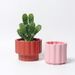 Nordic Style Ceramic Round Simple Artistic Personality With Tray Radish Bonsai Green Plant Flower Pot_maomaolike.com
