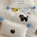 Wholesale INS Girl Heart Cartoon Polka Dot Black Cat Towel Embroidered Washed Four-Piece All 4-Piece Set Pure Cotton Bedding_maomaolike.com