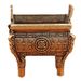 Brass Mini Small Copperware Floor-standing Square Copper Tripod Bag Unisex Decoration Accessories Keychain Pendant_maomaolike.com