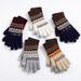 Autumn And Winter Adult Warm Gloves Women's Jacquard Knitted Touchscreen Yarn And Velvet Anti Cold Finger Gloves_maomaolike.com