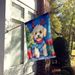 Maltipoo Christmas Reindeer House Flag Large Porch Sleeve Pole Decorative Outside Yard Banner Artwork Wall Hanging, Polyester, House Size, Multicolor_maomaolike.com