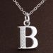 26 Letters 925 Sterling Silver Necklace Pendant Zircon For Women Exquisite Student Girlfriend Jewelry Accessories_maomaolike.com