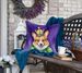 Corgi King Of Mardi Gras Throw Pillow Machine Washable, Indoor Outdoor Decorative Pillow For Couch, Bed Or Patio, 18Hx18W_maomaolike.com