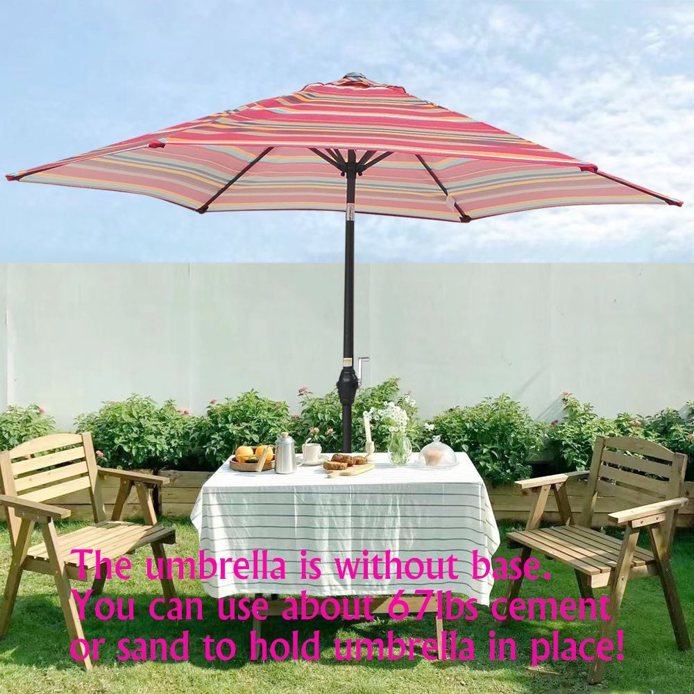 9FT TILT UMBRELLA With Stripes Fabric_maomaolike.com