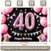 40th Birthday Party Banner - 2D Flat Polyester Backdrop, Wall Hanging Photo Props, Birthday Party Supplies_maomaolike.com