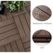 12"x12" Square Outdoor Square Teak Deck Tiles, 6PCS Patio Interlocking Flooring Tiles, Brown_maomaolike.com