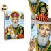 Saint Nicholas Themed Painting Poster, Traditional Vibrant Orthodox Icon Style Poster, Exquisite Detailed Religious Artwork Ideal For Home Prayer_maomaolike.com