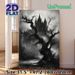 Gothic Haunted Castle Painting Poster, Monochrome Dark Gothic Style Poster, Mysterious Atmospheric Design With Twisted Bare Tree & Misty Spooky_maomaolike.com