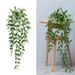 Potted fake hanging plant pothos mandala with potted room desk decoration flower_maomaolike.com