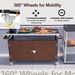 0utdoor Grill Cart With Stainless Steel Tabletop, Wheels & Storage - Waterproof BBQ Serving & Bar Cart_maomaolike.com