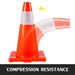 VEVOR 12Pack 18" Traffic Cones, Safety Road Parking Cones PVC Base, Orange Traffic Cone With Reflective Collars, Hazard Construction Cones For Home Traffic Parking_maomaolike.com