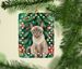 Tonkinese Cat By The Christmas Tree Porcelain Ornament Christmas Tree Hanging Decorations For Home Christmas Holiday, Rectangle, Gift, Multicolor_maomaolike.com