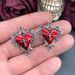 5pcs 34*30mm Thorn Rose Cross Heart Enamel Halloween Pendant Designer Charms Fit Making DIY Jewelry Findings_maomaolike.com