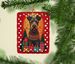 Airedale Terrier Holiday Christmas Porcelain Ornament Christmas Tree Hanging Decorations For Home Christmas Holiday, Rectangle, Gift, Multicolor_maomaolike.com