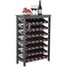 VEVOR 42 Bottle 7-Tier Modular Wine Rack Bamboo Wood Display Shelf With TableTop_maomaolike.com